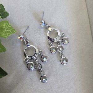 Silver Chandelier Dangle Earrings
